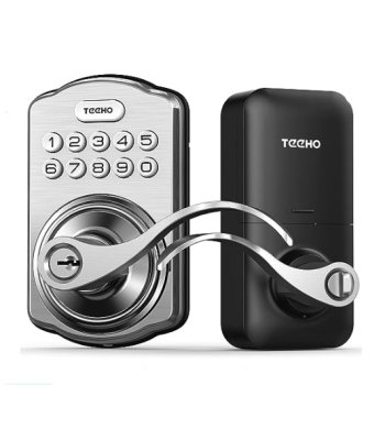 Keyless Entry Door Lock by Teeho TK004 Satin Nickel